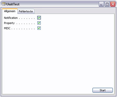 UnitTest Start-Form