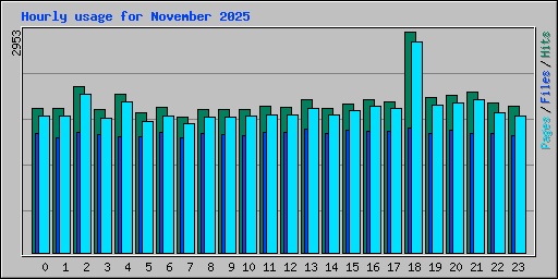 Hourly usage for November 2025