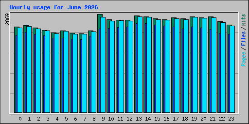 Hourly usage for June 2026