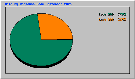 Hits by Response Code September 2025