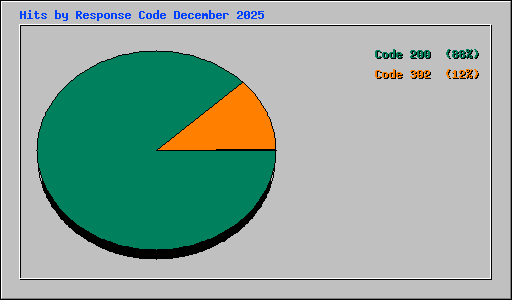 Hits by Response Code December 2025